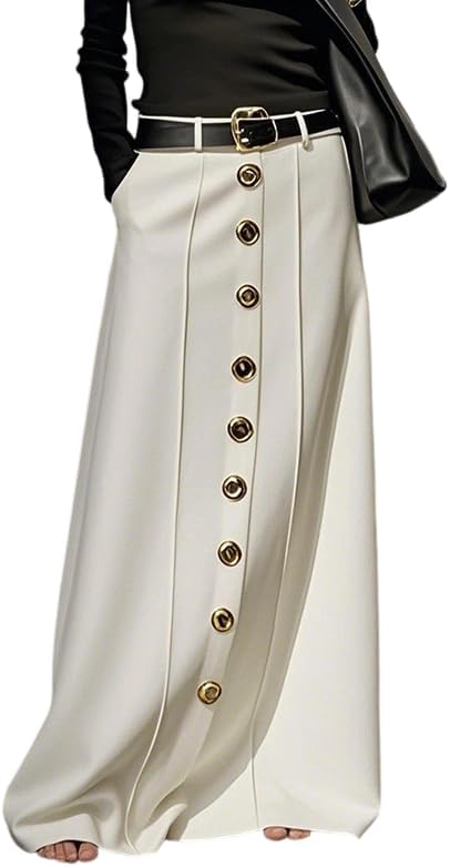 UOOZEE Women's Office Work Pencil Skirt Stretch High Waist Long Skirt Bodycon for Business Casual