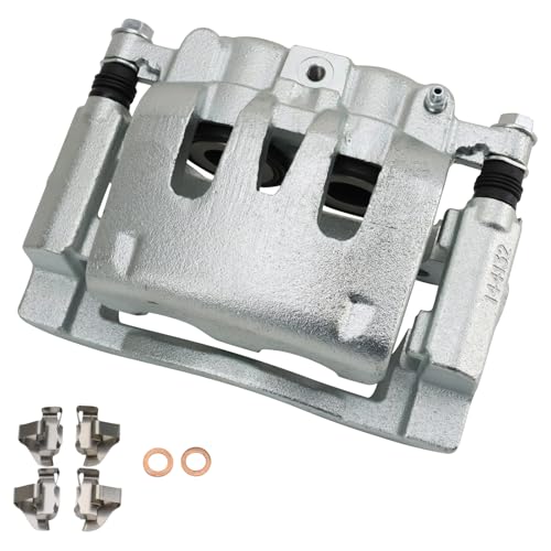 Image of TRQ Rear Right Brake Caliper w /Bracket Passenger Side | For 2006-2012 Ford F-250 Super Duty F-350 Super Duty