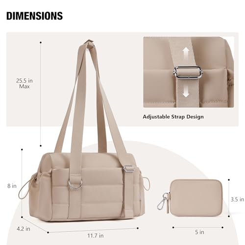 Image of ROULENS Small Gym Bag for Women 2 Set Mini Gym Duffle Bag with Wet Compartment and Coin Wallet, Gym Tote Bag for Workout /Sport /Travel