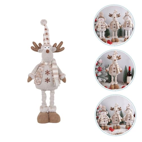 Poupée de Noël Élan en Peluche avec Bonnet Rouge - 7