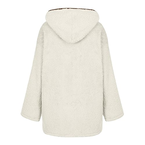 Sherpa Jacket Women Oversized Full Zip Fleece Hoodie Soft Plush Open Front Cardigan Coats Winter Sweater with Pockets 6