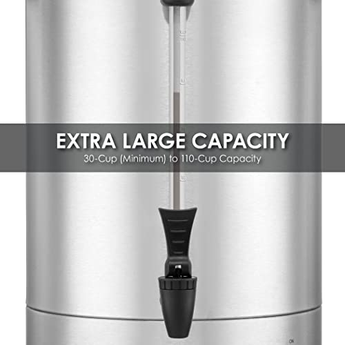 Waring Commercial WCU110 Coffee Urn, 110 Cup Capacity, Stainless Steel , 1500W, 120V, 5-15 Phase Plug