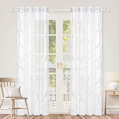 Cortinas Blancas Translucidas Deconovo 140x245cm Cover