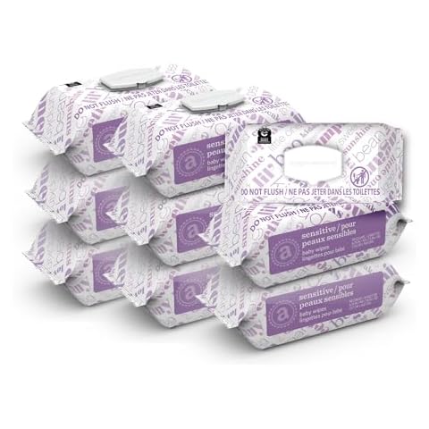 Amazon Elements Baby Wipes, Sensitive, 810 Count Cover