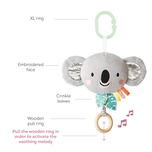 Taf Toys 12925 Soothing Musical Pulldown Toy With Multi-Textures & Wooden Teether, Attaches To Crib, Stroller And Car Seat, Develop Baby’S Senses And Cognitive Skills thumb #3