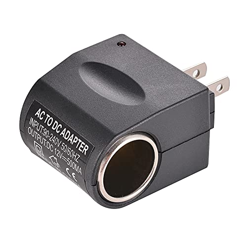 Universal AC to DC Car Cigarette Lighter Socket Adapter AC/DC 110V to 12V Converter, US Plug (500mA 6W)