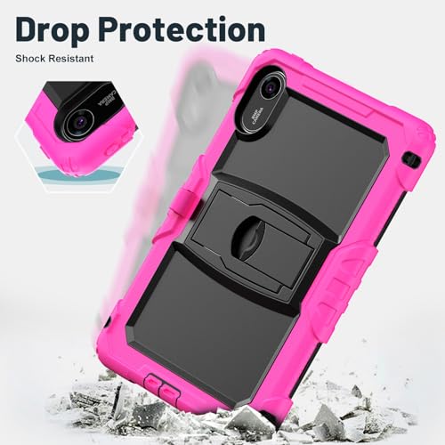Coque robuste Xiaomi Redmi Pad 2 11" protection intégrale béquille rose rouge