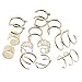 Produktbild 6 Paar Clip On Ohrringe Earcuff Edelstahl Ohr Ringe Frauen Männer Ohrring Schmuck Zubehör - Rose Gold
