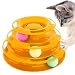 Purrfect Feline Titan's Tower - New Safer Bar Design, Interactive Cat Ball Toy, Exerciser Game, Teaser, Anti-Slip, Active Healthy Lifestyle, Suitable for Multiple Cats 3 Tier (3 Level, Orange)
