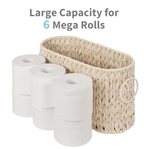 Grannysaystoiletpaperstoragetoiletpaperbasketforbathroomstoragetoiletpaperholderstandtoiletpaperorganizerfor6magerollswickerstoragebasketfreestandingbuttermilk Urban Country Home Decor Granny says toilet paper storage toilet paper basket for bathroom storage toilet paper holder stand toilet paper organizer for 6 mage rolls wicker storage basket free standing butter milk urban country home decor