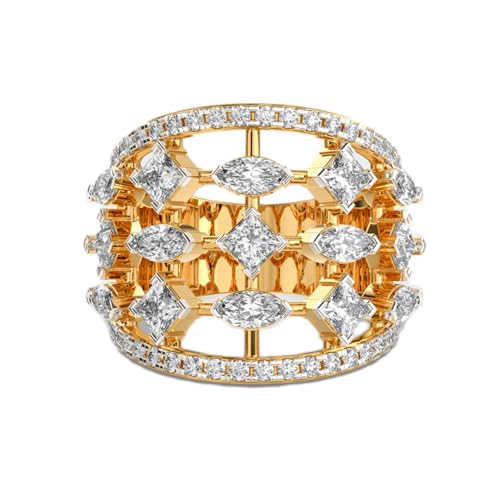 Bague cocktail éternité argent plaqué or, le cadeau de luxe idéal pour femme