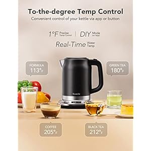 GoveeLife Smart Electric Kettle Temperature Control, WiFi Electric Tea Kettle with Alexa Control, 1500W Rapid Boil, 2H Keep Warm, 1.7L BPA Free Stainless Steel Water Boiler for Tea, Coffee, Oatmeal GoveeLife Smart Electric Kettle Temperature Control WiFi Electric Tea Kettle with Alexa Control 1500W Rapid Boil 2H Keep Warm 17L BPA Free Stainless Steel Water Boiler for Tea Coffee Oatmeal