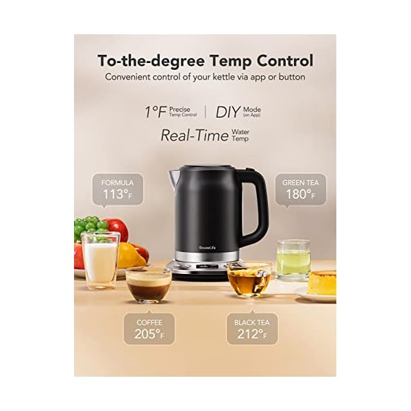 Govee Life Smart Electric Kettle Temperature Control, WiFi Electric Tea Kettle with Alexa