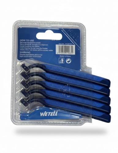 Image of WETELL Professional Twin Blade Disposable Razors for Men | Super Stainless Steel Blades | Smooth & Clean Shave | Pack of 5 (WT201941)