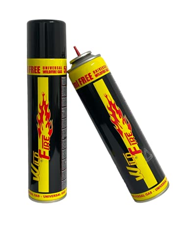 Clearfee 2 Stück Universal Butan Gas Feuerzeuggas zum nachfüllen für Feuerzeugen, Flambierbrenner, 100% Reinheit, Nachfüllgas, Lighter Gas inkl. Aufsätze