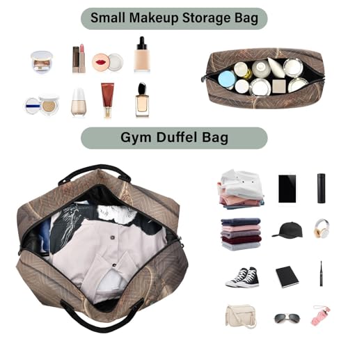 Large Travel Duffel Bag, Dreamcatcher Feather Board Sports Tote Gym Bag, Shoulder Weekender Overnight Bag for Women Men, Carry On Luggage with Toiletry Bags4