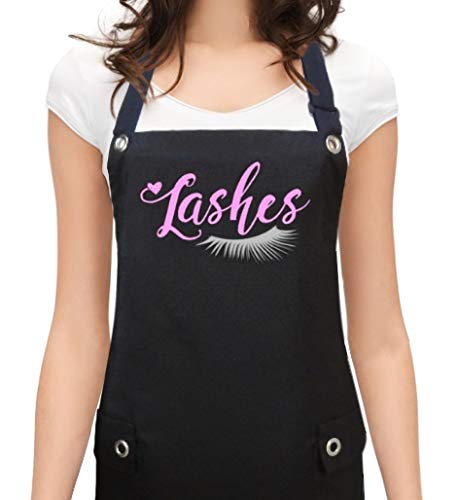 Trendy Salon Aprons Lash Extensions Specialist Eyelash Apron (Silver, Lashes) #TOP2