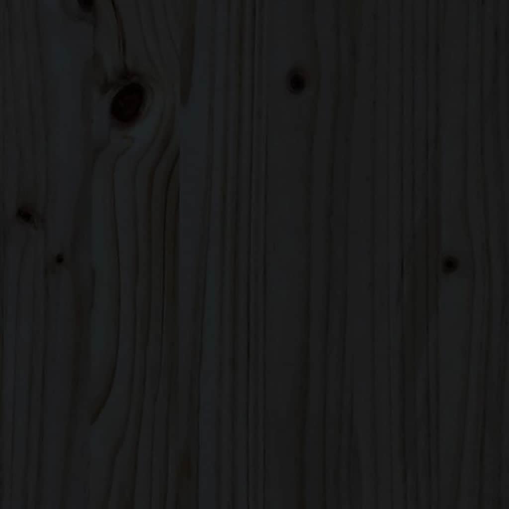 Home strumenti-Portalegna Nero 33.5x30x110 cm Legno Massello Pino