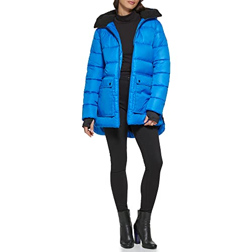 Kenneth Cole Women's Heavy Weight Mix Media Full Sherpa Lined Puffer Jacket2