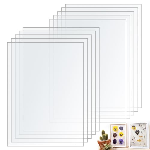 10 Placas De PláStico A4, Metacrilato A4, 29,7 x 21 cm Metacrilato Transparente, 1mm Metraquilato Transparente, Laminas De Acrilico para de Marcos de Fotos, Exhibición de Proyectos, Pintura