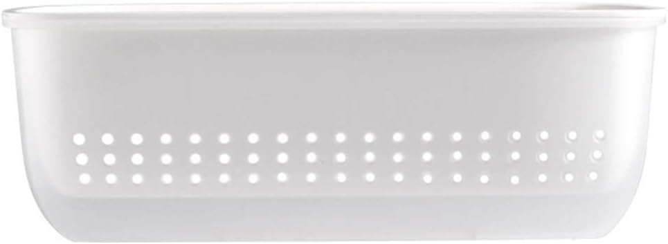 Double Layer Wall-Mounted Drain Basket 10.83X5.63X3.70 Inch Lightweight Fruit Vegetable Strainer with Detachable Inner Basket for Kitchen Storage - Image 3
