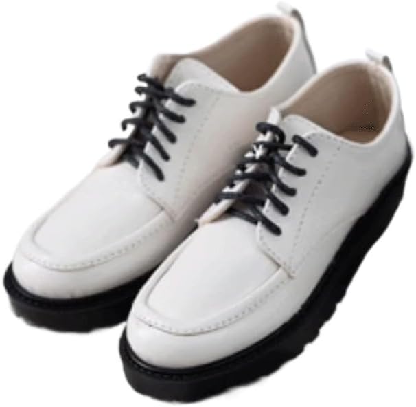 SD/BJD 1/4 1/3 Male Uncle ID75 PU Leather Suit Shoes for Doll Figures (White-1/4,Shoes)