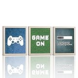 CHDITB Video Games Wall Art Print Gaming Painting, Set of 3 ＜8x10 inch＞Funny Quotes Canvas...