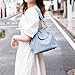 NIGEDU Casual Denim Bucket Shoulder Handbag Women Crossbody Bags Large Capacity Female Tote Vintage Canvas Purse Bag (Light Blue)