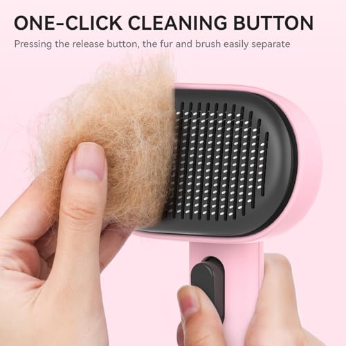 Image of Aumuca Cat Brushes for Indoor Cats, Cat Hair Brush for Shedding, Cat Brush for Long or Short Haired Cats, Cat Grooming Deshedding Brush for Dog Kitten Horse Massage Removes Loose Fur