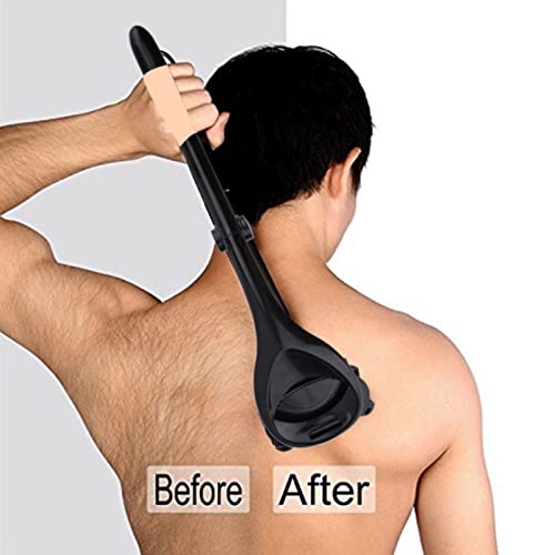 Aparador de Pêlos Traseiro, LâMinas de Cabeça Dupla DesmontáVeis ​​de Cabo Longo Diy Manual Aparador