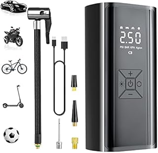 Elektryczna pompka powietrza z akumulatorem 6000 mAh, 150 psi, bezprzewodowa, elektryczna pompka powietrza z manometrem/cyfrowym wyświetlaczem LCD, mini kompresor do roweru, motocykla, samochodu,