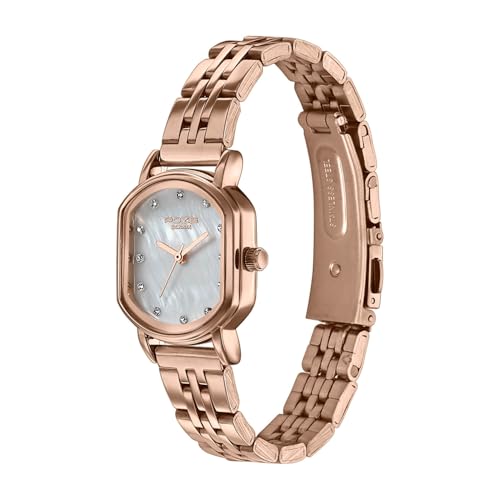 Image of Sonata Poze 8 Quartz Analog with MOP-White Dial IP Rose Gold Stainless Steel Strap Watch for Women - SP80161WM01W