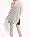 RIIQIICHY Women's Floral Lace Mesh Party Prom Wedding Shawl Scarf with Fringe