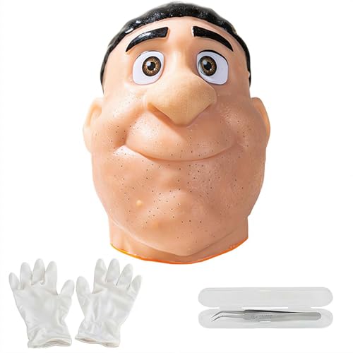 Silicone Pimple Popping Toy, Sensory Fidget Toys, Facial Pimples Po Pping Stress Fidget Simulator Cleansing, Practical Jokes And Sensory Exploration Toys for Teens Adults Students (Black)