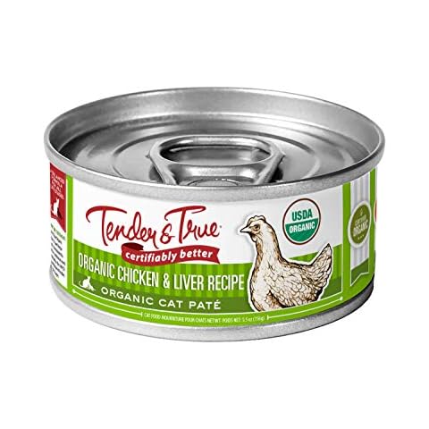 Tender & True Organic Chicken & Liver Canned Cat Food, 5.5 oz, Case of 24 Cover