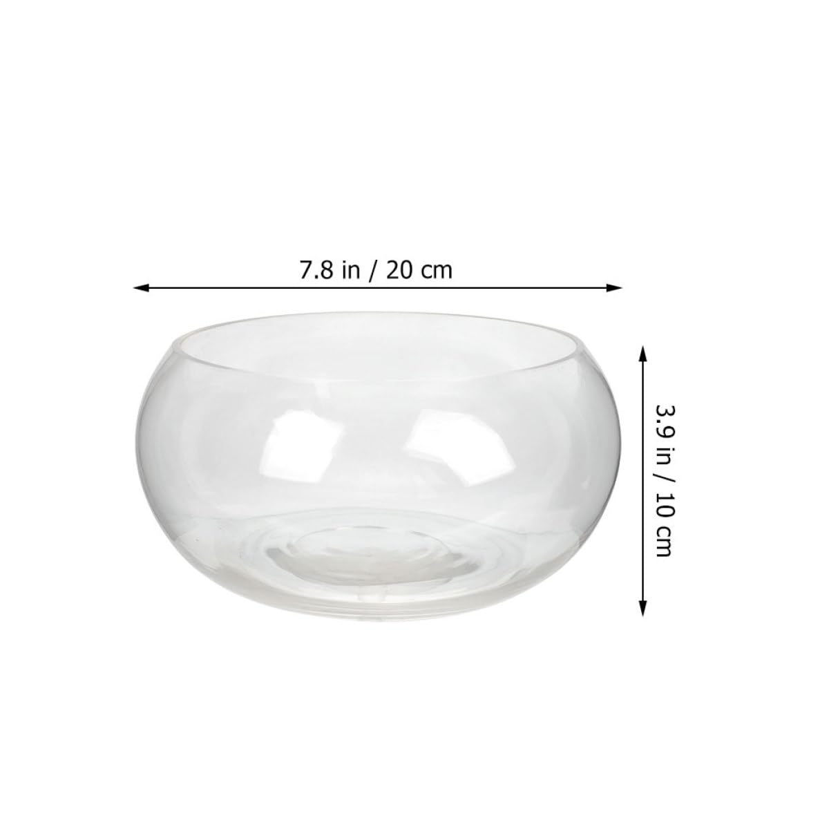 Pecera Redonda de Transparente Pecera Pequeña Delicada para Escritorio para Flores y Souvenirs, Adecuado para Tienda o Fiesta