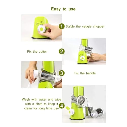 Rallador giratorio manual azul para cocina miniatura 6