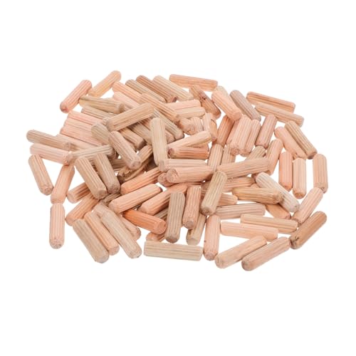 GETAJGHSD 100個 硬木製ダボピン 木製接続ピン 家具の立用 丸棒 ストレートグレイン バーチ材 ねじ穴隠し