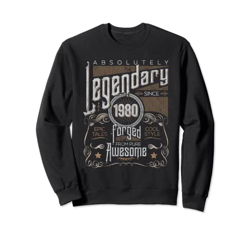 Regalo de cumpleaños 1980 Año de nacimiento, Vintage Sudadera