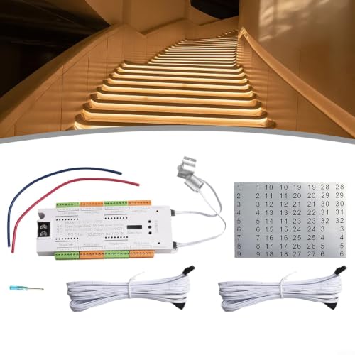 Controlador de luz de escalera de 32 canales DC12-24 V para encendido secuencial automático 4