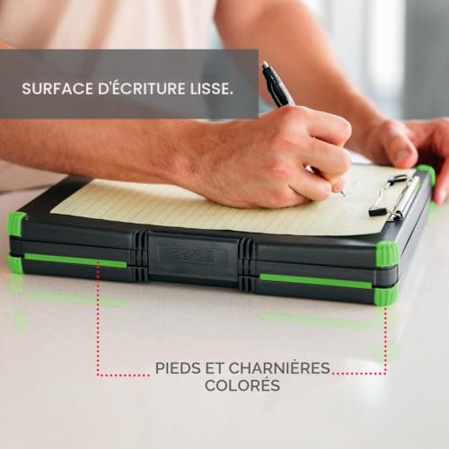 Étui de rangement Dexas Duo Clipcase robuste en polyester gris et vert haute résistance - 4