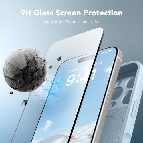 Image of Magnetic for iPhone 16 Pro Case Silicone Light Blue