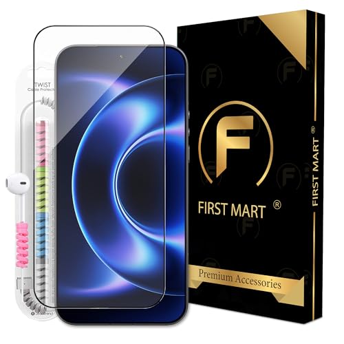 Image of FIRST MART Military-Grade Gorilla Tempered Glass For Xiaomi 17 Ultra | With Edge To Edge Screen Coverage, Cable Protector and Easy Installation Kit | Black