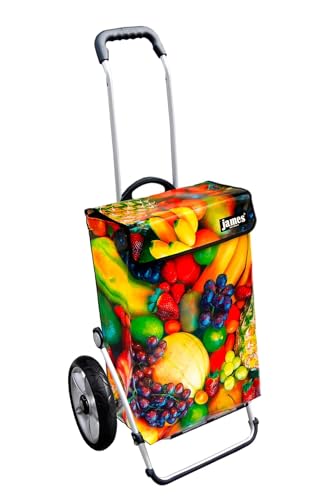 James® Einkaufswagen Design Vita, moderner Einkaufstrolley, bunter Lifestyle Trolly, Rollkoffer für Shopping, bis 50kg Tragkraft, Grosse Räder, Made in Österreich!