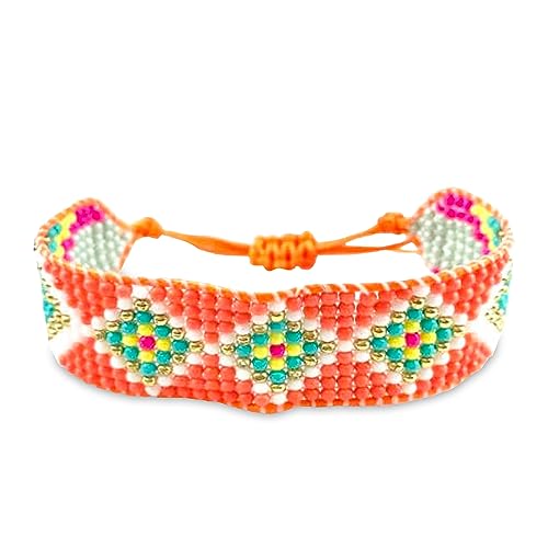 Image of Bracelet Handwoven Beads (1:Sunset Orange)