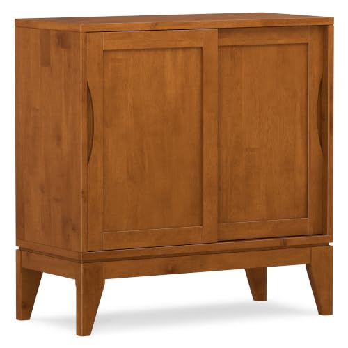 SIMPLIHOME Harper 30 inch Rubberwood Cabinet