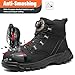 Imagen de KOIFISH Botas de Seguridad para Hombre Mujer Zapatos de Seguridad Cómodos Ligeras Botas de Trabajo con Puntera de Acero Antideslizante Negro 45