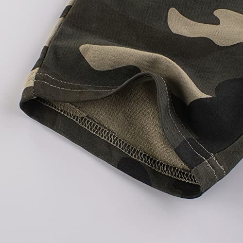OVTRB Shorts de vestir para bebês dinossauros crianças meninos verão camuflagem algodão calça curta