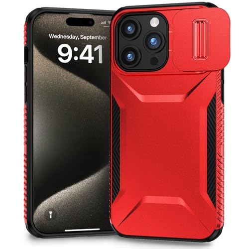 Coque iPhone 17 Pro Max rouge silicone rigide anti-chute