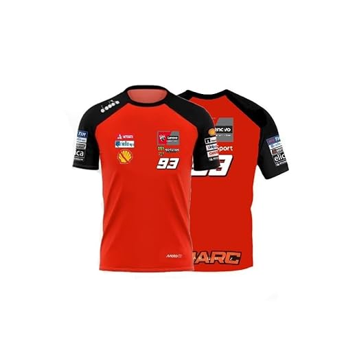PRORACER Camiseta Hombres Replica 93 MotóGP Ducatí (M)